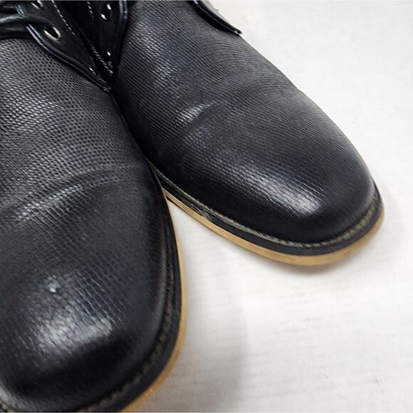 Steve Madden Lupo Men's Black Dress Shoes Leather Lace Up Shoes Men' Size 11.5 - Picture 9 of 12